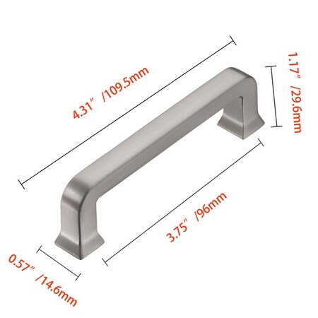 Utopia Alley 3.75 in. Center to Center Zinc Cabinet Pull, Brushed Nickel HW401BN